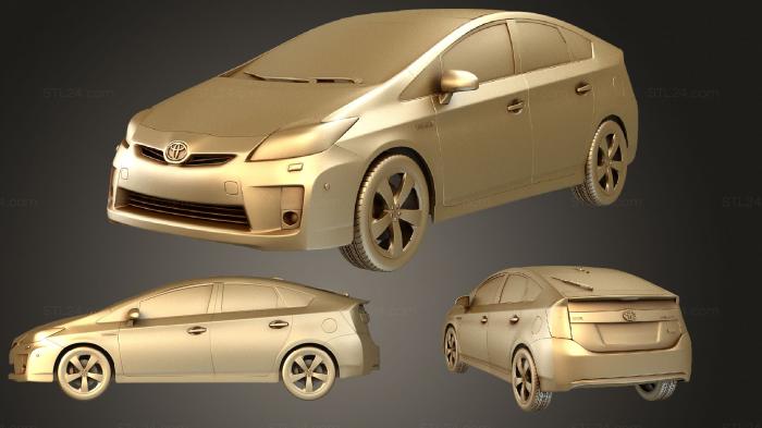 Автомобили и транспорт (Toyota Prius 2010, CARS_3683) 3D модель для ЧПУ станка